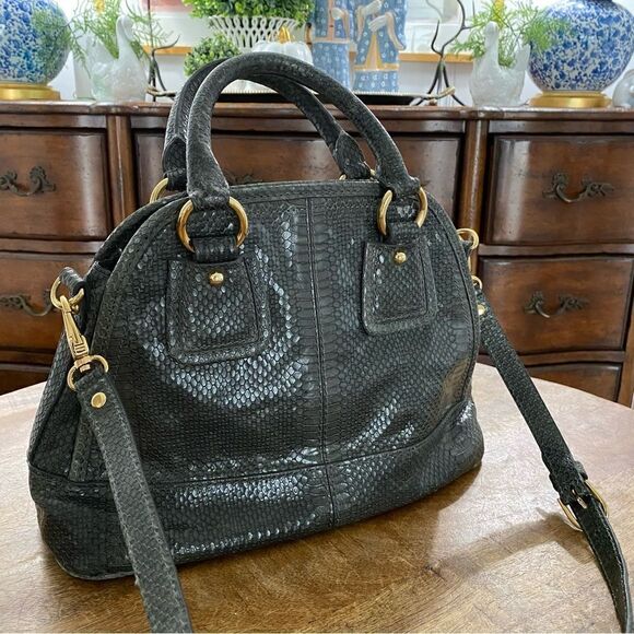 Talbots Handbags - Vintage Talbots genuine snakeskin alma bag